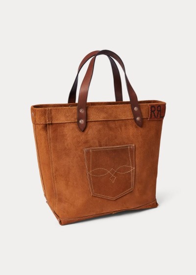 Ralph Lauren Ranch Suede Tote Bag Dame Danmark (EPJRV9714)